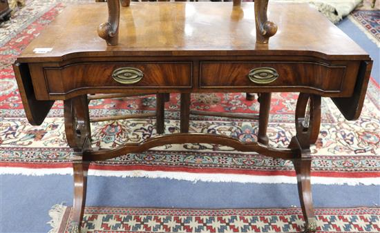 A Regency style mahogany sofa table